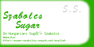 szabolcs sugar business card